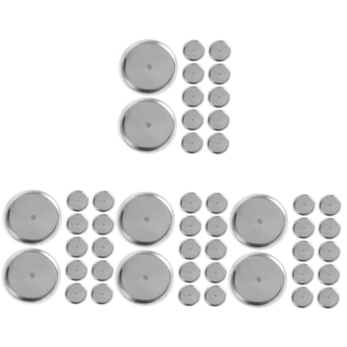 NUOBESTY 4 Sätze Edelsteinohrringe Armreif Ohrhaken Aus Sterlingsilber Ringrohlinge Ohrring-basis Metall-ohrring-blanks Tabletts Für Ohrringe Ablagefach Für Ohrstecker Silver 20 Stück * 4 von NUOBESTY