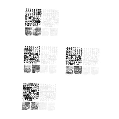 NUOBESTY 4 Sätze Eisenbuchstaben Transfer Aufkleber Diy Kleidungsversorgung Aufkleber Zum Übertragen Von Buchstabenmustern Thermotransfer-aufkleber Schriftzug Aufbügeln Vinyl 6 Blatt * 4 von NUOBESTY