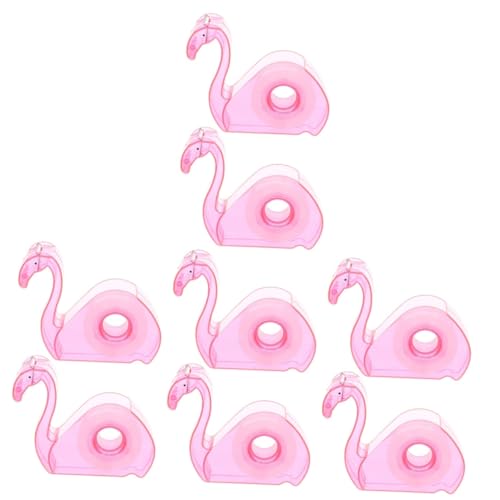 NUOBESTY 4 Sätze Flamingo-klebebandhalter Tape Dispenser Schreibtisch Niedlich Klebeband-spender-schreibtisch Klebebandspender Süß Bürobedarf Plastik Rosa 2 Stück * 4 von NUOBESTY