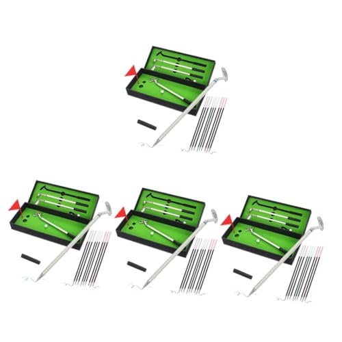 NUOBESTY 4 Sätze Golf-Stift-Set für golfspieler für golfer golf kugelschreiber set Golfthema Schreibwaren Golfspielzeug Stifte Golf-Putter-Stifte kleiner Golfer Metall von NUOBESTY