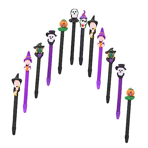 NUOBESTY 4 Sätze Halloween-kugelschreiber Halloween-dekor Bezaubernder Schreibstift Kugelschreiber Aus Knochen Halloween-versorgung Kreativer Stift Halloween-stift Polymer-ton 12 Stück * 4 von NUOBESTY