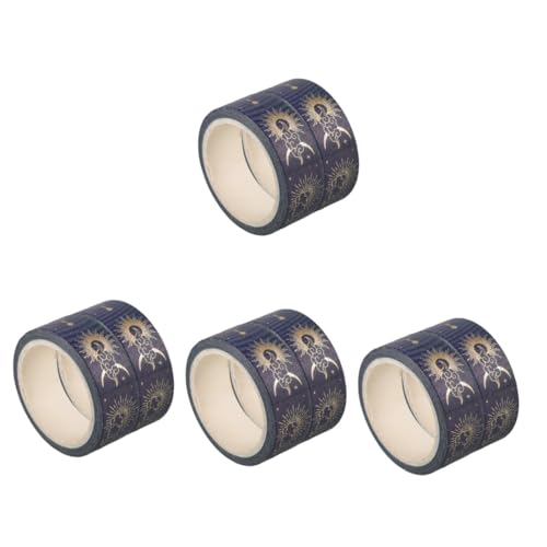 NUOBESTY 4 Sätze Heißpräge-taschenband Washi-tapes Einwickeln Sternen-washi-tape Washi-klebeband Papierklebeband Bastelzubehör Dekoratives Washi-tape Washi-tape-aufkleber Blue 2 Rollen * 4 von NUOBESTY