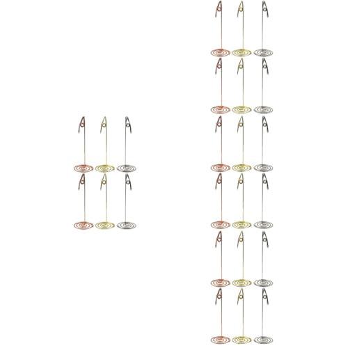 NUOBESTY 4 Sätze Inhaber Der Tischnummer Monitor Gürtelständer Platzschildhalter Tischnummernhalter Aus Draht Schlüsselband Mit Kartenhalter Einstellung Gestell Rostfreier Stahl 6 Stück * 4 von NUOBESTY
