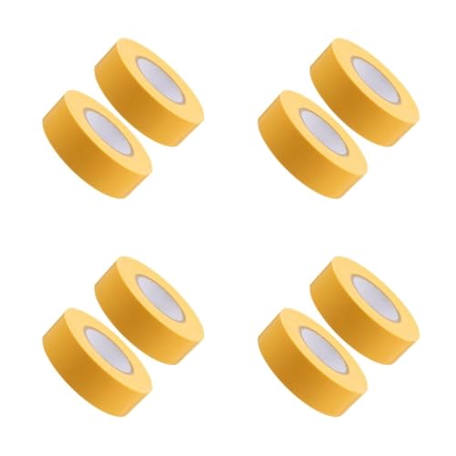 NUOBESTY 4 Sätze Kein Klebeband Farbiges Markierungsband Farbiges Packband Farbiges Band Dekoratives Klebeband Absperrband Dekorationsband Werkzeug Markieren Pvc Yellow 2 Stück * 4 von NUOBESTY