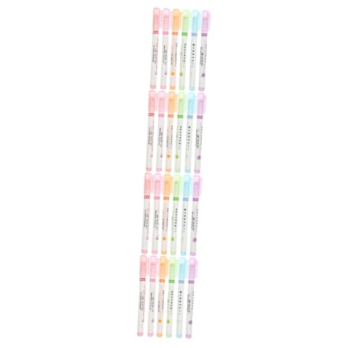 NUOBESTY 4 Sätze Kurven-textmarker-set Whiteboard-marker Ausstellung Federmäppchen Das Hefter-set Karten Dekoration Textmarker Fürs Büro Scrapbook-marker Zum Selbermachen Abs 6 Stück * 4 von NUOBESTY