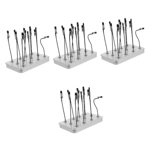 NUOBESTY 4 Sätze Lackierständer Airbrush-kit Luft Krokodilklemmen Bemalen Kette Halterung Für Airbrush-spritzlackierung Bausatz Foto Malerei Miniatur-modellhalter Schnullerclips Metall von NUOBESTY