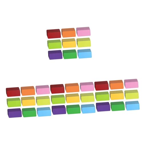 NUOBESTY 4 Sätze Magnetisches Etikett Trocken Abwischbare Magnetetiketten Trocken Abwischbare Marker Magnetstreifen Selbstklebend Planke Aufkleber Colorful Beschichtetes Papier 54 Stück * 4 von NUOBESTY