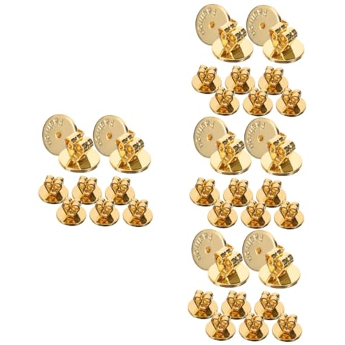 NUOBESTY 4 Sätze Ohrring-zubehör Ohrring Verschluss Ohrring Set Ohrring-Plugs Ohrring Zurück Schrauben Ohrstöpsel Schraubohrringe Für Frauen Ohrringrücken Mit Pad Metall Golden 10 Stück * 4 von NUOBESTY