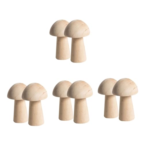 NUOBESTY 4 Sätze Pilz-verzierung Bastelzeug The Craft Bastelst Festival Dekoration Mahlen Basteln Pilzstatue Pilzverzierung Diy Liefert Diy & Handwerk Pilz Selber Machen Holz 2 Stück * 4 von NUOBESTY