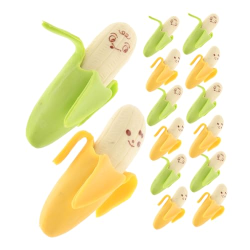 NUOBESTY 4 Sätze Radiergummi Bananenspielzeug Mini-spielzeug Mini-radierer Radierstift Bananen Erasers for Schulversorgung Studenten Liefern Schüler Zubehör 50 Stück * 4 von NUOBESTY