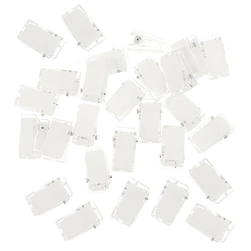 NUOBESTY 4 Sätze Selbst Klebender Clip Bildhalterungen Kunststoffclips Photo Clip Id Card Clip Papierklammern Aufkleber Lesezeichen Leistung Abs Büroklammern Wandclips Plastik 50 Stück * 4 von NUOBESTY