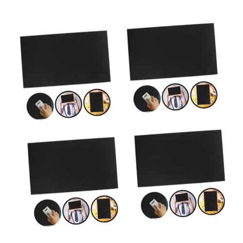 NUOBESTY 4 Sätze Tafelaufkleber Beschriftungssticker Kreidetafel Aufkleber Tafelbeschriftung Message Board Kühlschrank Aufkleber Löschbare Etiketten Pvc Selbstklebend Black 20 Stück * 4 von NUOBESTY