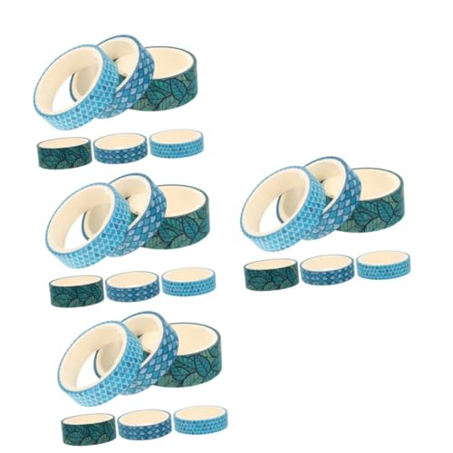 NUOBESTY 4 Sätze Taschenband Wiederverwendbar Klebeband The Washi Tape Handarbeitsklebeband Washi Tape-set Washi-tape Diy-bänder Japanische Papierbänder Japanisches Papier 6 Rollen * 4 von NUOBESTY