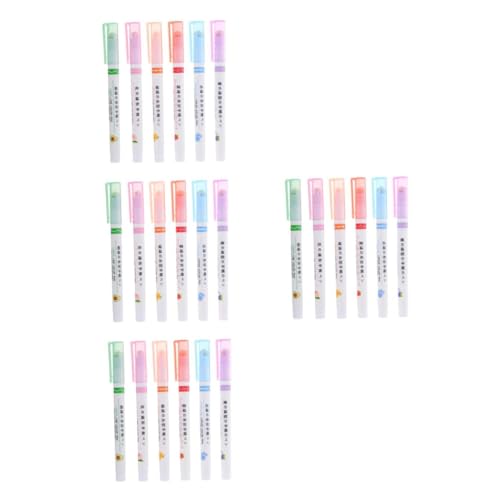 NUOBESTY 4 Sätze Textmarker Marker Für Erwachsene Permanentmarker Bunter Lackstift Bunte Stifte Buchmarkierungen Farbstifte Süßes Stationäres Gel-highlighter Plastik 6 Stück * 4 von NUOBESTY