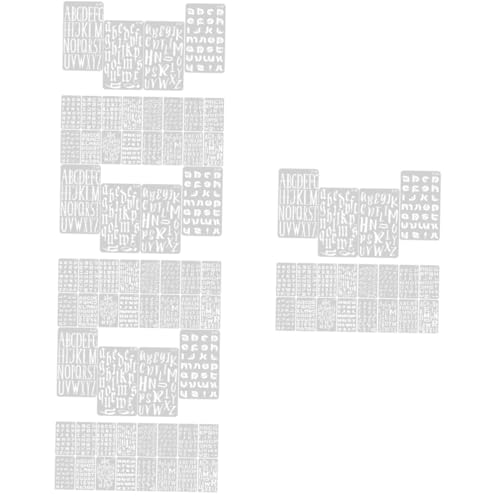 NUOBESTY 4 Sätze Vorlage Für Buchstaben Wiederverwendbare Schablonen Schablonenpapier Malschablonen Leer Schablonen Zum Malen Große Buchstabenschablonen Weiß Das Haustier 20 Blatt * 4 von NUOBESTY