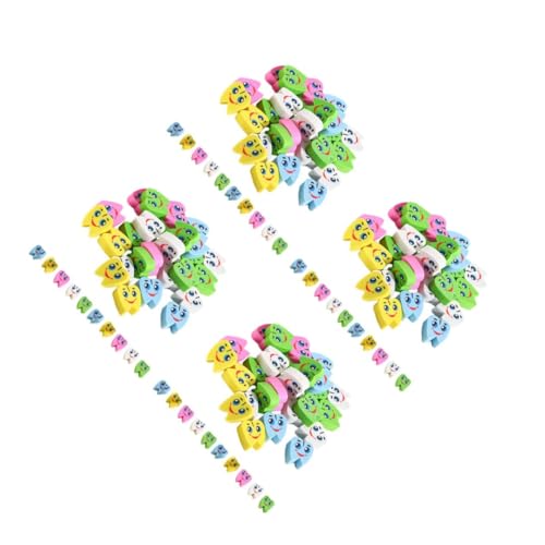 NUOBESTY 4 Sätze Zahnradierer Tragbare Radiergummis Zarte Radiergummis Empfindliche Radiergummis Lustige Radiergummis Für Kinder in Großen Mengen Dekorative Radiergummis 60 Stück * 4 von NUOBESTY