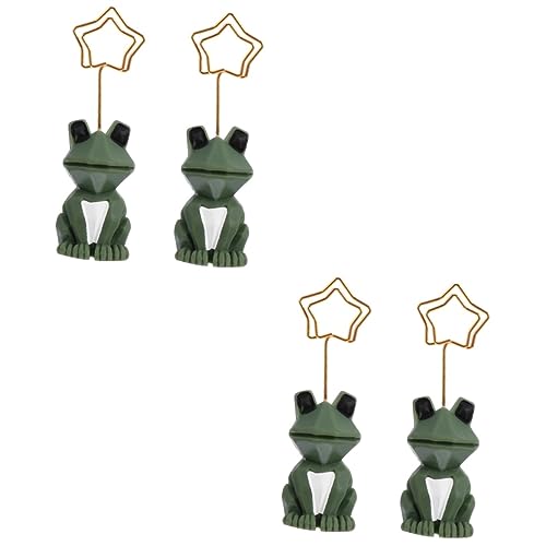 NUOBESTY 4 Stück 1 Set Schreibtisch Nachrichtenordner Schöne Clips Foto Clip Ständer Dekorative Verzierungen Mini Staffelei Mini Tischkartenhalter Mini Clips Mini Tiere Mini von NUOBESTY