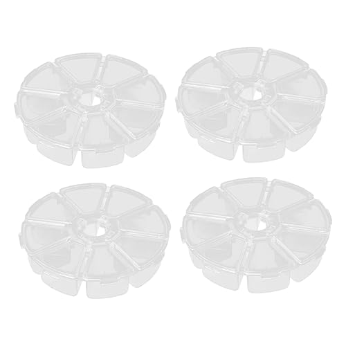 NUOBESTY 4 Stück 8 transparentes Schmuckkästchen Behälter mit Deckel Anzeige transparentes Schmucketui Ring Kabel Lagerbehälter Storage Boxes aufbwahrungs-Box stauboxen takı kutusu Pill Box von NUOBESTY