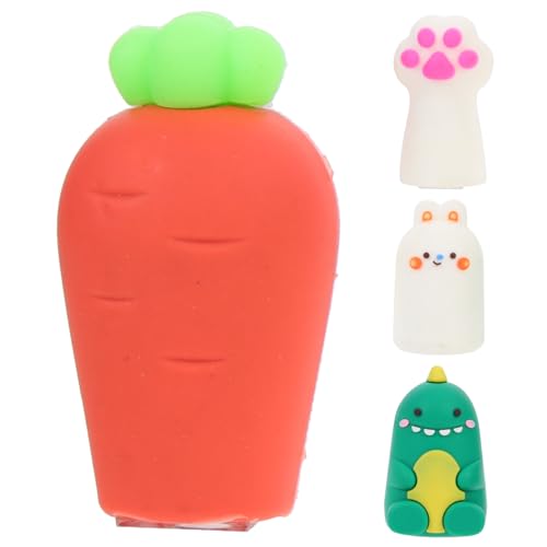 NUOBESTY 4 Stück Cartoon Bleistiftspitzer Kawaii Bleistiftspitzer Bleistifte für Kinder dosenspitzer kinder Bleistiftspitzer für Kinder werkzeug Cartoon- kleiner Bleistiftspitzer von NUOBESTY