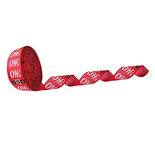 NUOBESTY 4 Stück Christbaumschmuck weihnachtsverpackungsband weihnachtsthemaband rote Girlande ribbon bandfeile für kleine Schleife Partybänder Verschleißfestes von NUOBESTY