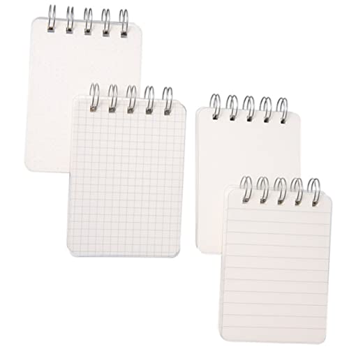 NUOBESTY 4 Stück Coil-Karteikarte Spiral-Indexkarte Notebook-College regiert Karteikarten mit Ring leere Karten Notizblöcke zerreißbarer Notizblock tragbarer Schreibblock Papier Weiß von NUOBESTY