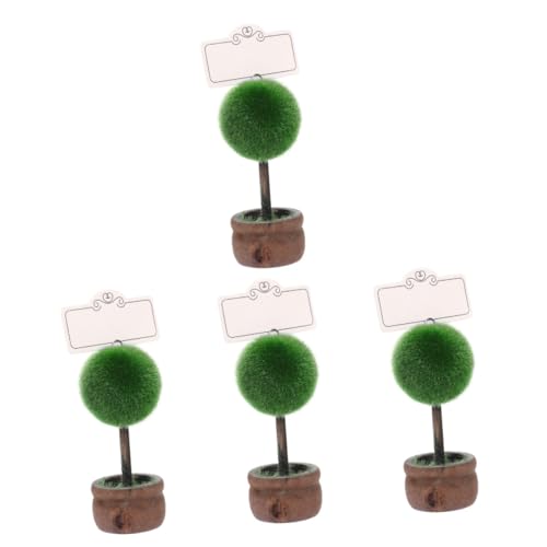 NUOBESTY 4 Stück Desktop-Notizhalter Inhaber der Tischnummer Tischbildclip Tischbildhalter Panel karten halter kartenhalter tischdeckenklammern Halter für Fotoclips Memo-Clip Harz Green von NUOBESTY