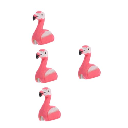 NUOBESTY 4 Stück Flamingo-Bleistiftspitzer Flamingospitzer Kinderspitzer Kreativer Anspitzer flamingo Anspitzer für Schule Bleistiftspitzer für Eyeliner- hölzern Rosy von NUOBESTY