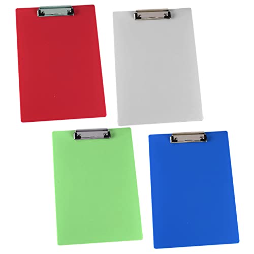 NUOBESTY 4 Stück Klemmbrett-Clip übersichtliche Zwischenablage Klemmbretter 8,5x11 mit Aufbewahrung Neon-Klemmbrett write board papierklammer Konferenz-Schreibtafel Dokumentenorganisator pp von NUOBESTY