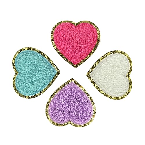 NUOBESTY 4 Stück Patch Dekorative Fellflecken Flicken Für Kleidung Bunte Aufkleber Stoffaufkleber Für Kleidung Flicken Nähen Hutflecken Trendige Hüte Aufnäher Für Taschen Polyester von NUOBESTY