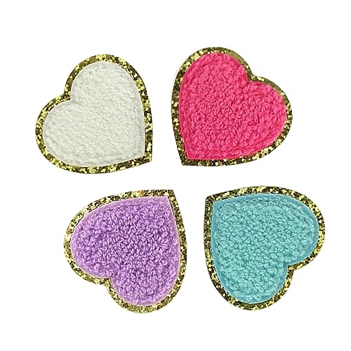 NUOBESTY 4 Stück Patch Paillettenaufnäher Zeltplatz Sprenkelflecken Glitzern Bestickte Fransen Aufnäher Für Taschen Stoffaufkleber Für Kleidung Aufnäher Basteln Hüte Hutflecken Polyester von NUOBESTY