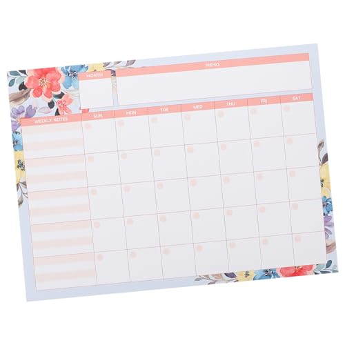 NUOBESTY 4 Stück Planer Sidekick-Notizblock Agenda-Notizblock Whiteboard-Kalender Schreibtisch Zeitplan-Notizblöcke write board schreibhefte planen Zeitplan-Notizbuch Tag Notizblöcke Metall von NUOBESTY