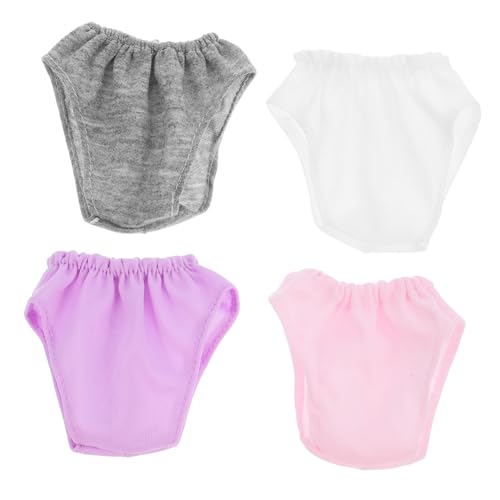 NUOBESTY 4 Stück Puppenkleidung Kleidung Für Babypuppen Zubehör Für Babypuppen Babypuppe Wischt So Ab, Als Ob Babywindeln, Puppenunterwäsche Puppenhöschen Windeln Für Puppen Stoff von NUOBESTY