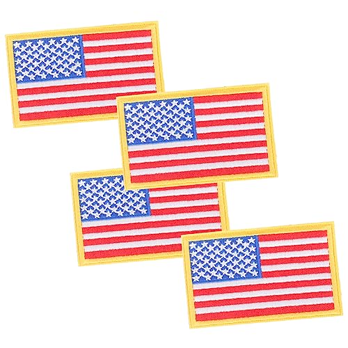 NUOBESTY 4 Stück Stoff Aufkleber Mit Amerikanischer Flagge 3d-aufkleber Für Fan-shop Flaggen Streifen Dekorationen Stangen Amerikanische Flagge Patch Zubehör Bausatz Pole Usa-patch von NUOBESTY