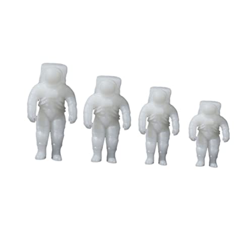 NUOBESTY 4 Stück Tierdekor 3D-Epoxy-Verzierung Harzfüller für Schmuck Miniaturen Mini- Astronauten-Ornament Kristall-Epoxy-Verzierung Platz Zubehör Epoxidharz schmücken Füllstoff Weiß von NUOBESTY