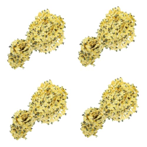 NUOBESTY 4 Stück Wasserlösliche Spitze Schneidendes Spitzenband Spitzenpaketband Brautkopfschmuck Für Die Hochzeit Gänseblümchen-dekor Braut Kopfschmuck Vintage-dekor Polyester Yellow von NUOBESTY