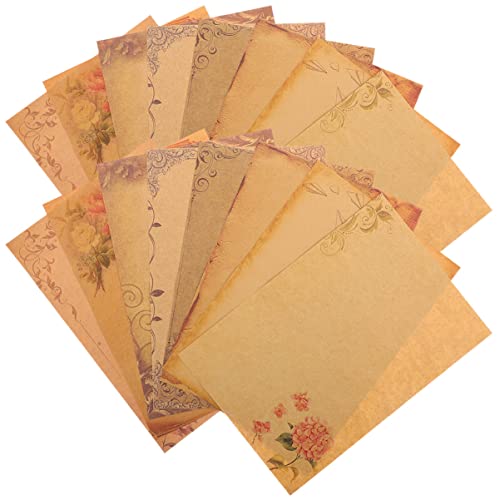 NUOBESTY 40 Blätter Kraftpapier bedruckbares Pergamentpapier dekoratives briefpapier antikes Briefpapier vintage briefpapier schreibwaren altes Schreibpapier Nachrichtenschreibpapier von NUOBESTY