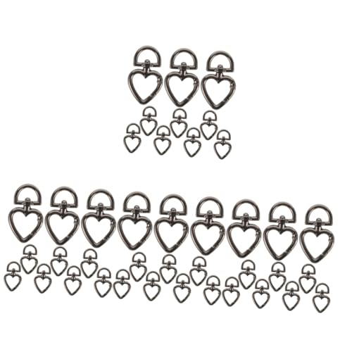 NUOBESTY 40 Stk Liebe Schlüsselanhänger gepäckgurt schlusselanhanger Herzschlüsselanhänger schlüsselanhanger DIY-Zubehör eine Armatur d-förmiger Feder Schlüsselring Zinklegierung von NUOBESTY