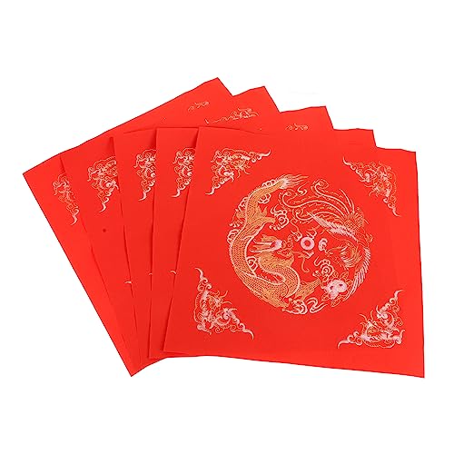 NUOBESTY 40 Stk roter Papierkampf rotes reispapier rotes Couplet-Papier Kalligraphie rot Heimwerken chinese new year chinesisch neujahr rotes Papier fu Charakterpapier Reis Papier von NUOBESTY