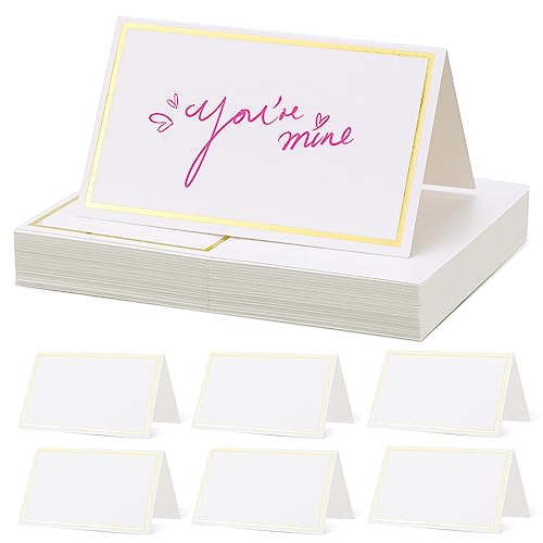 NUOBESTY 40st DIY-tischkarte Für Die Hochzeit Tischnummernkarten Tischkarten Mit Tischnamen Tischkarte Für Dinnerparty Gefaltete Tischkarte Zeltplatzkarte Leer Layoutkarte Bankett Papier von NUOBESTY