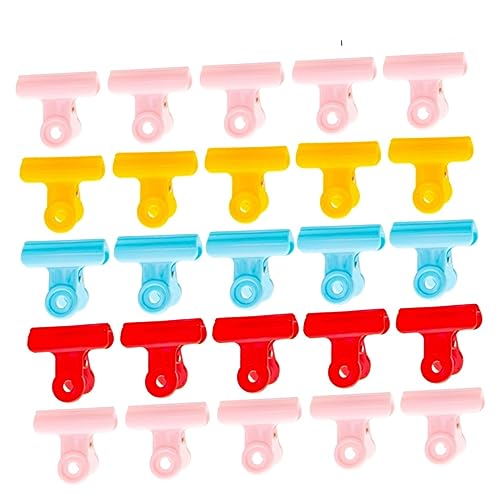 NUOBESTY 40st Papierhalter Stationäre Spanbeutel-clips Büroklammern Miniclips Kleine Chipclips Mini-scharnierclips Temporärer Kleber Foldback-clips Clips Für Küchentaschen von NUOBESTY