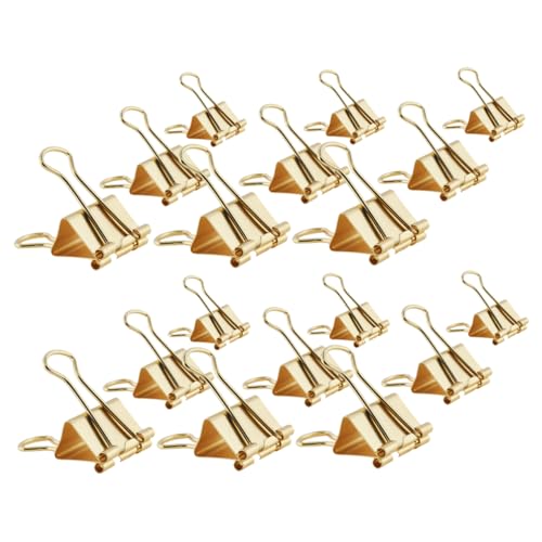 NUOBESTY 42st Langer Schwanzclip Papierklammer Clips Zum Aufhängen Von Fotos Rechnung Rechnung Clip Mini-bindeklammer Fotoclips Für Bilder Büroklammer Ordnerklammern Sortiert Metall Golden von NUOBESTY