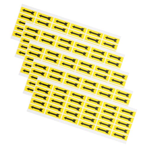 NUOBESTY 5 Blätter Kleiner Pfeilaufkleber Pfeiletiketten Aufkleber Markieren Kleine Pfeilaufkleber Abziehbilder Für Pfeilausrüstung Richtungspfeil-aufkleber Selbstklebendes Papier Yellow von NUOBESTY