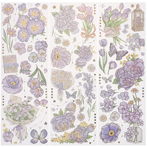 NUOBESTY 5 Blumenstempelaufkleber Planer-Aufkleber Scrapbooking-Aufkleber kleine Aufkleber Band scrapbooking sticker scrapbook stickers Scrapbook-Aufkleber Sammelalbum liefert das Haustier von NUOBESTY