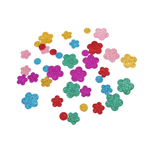 NUOBESTY 5 DIY-Material party decoration party dekoration Selbstklebende Glitzerblumen dekoration party Glitzerpulver Aufkleber Brustwarzenabdeckungen Glitzer-Blumen-Kit selber machen von NUOBESTY