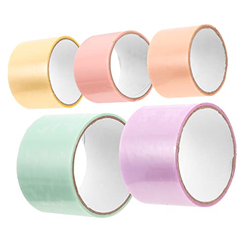 NUOBESTY 5 Rollen Goo-Ball-Tape Sticky Balls Tape zum Entspannen Etikettenband klebrige kugeln band bunt bunte Kugelbänder Farbband bunte Bänder Sticky Balls Dekompression Plastik Colorful von NUOBESTY