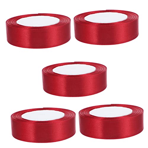 NUOBESTY 5 Rollen Hochzeitsgeschenkband Geschenkband basteln Bänder für Geschenkboxen Kuchendekoration Blumenstraußband seidenband ribbon wickelband für DIY Blumenverpackungsband Polyester von NUOBESTY