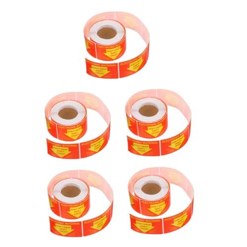 NUOBESTY 5 Rollen Versandaufkleber Verpackungsaufkleber Kleinunternehmensbedarf Warnschilder Zerbrechliches Packband Warnaufkleber Zerbrechliche Aufkleber Etiketten Klebeband Papier von NUOBESTY