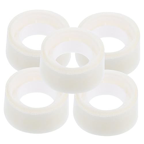 NUOBESTY 5 Rollen spurlose Klebepunkte kreis aufkleber doppelseitiges Klebeband double sided tape klebeband doppelseitig Klebepunkte doppelseitig Punktaufkleber für Party Gummi Transparent von NUOBESTY