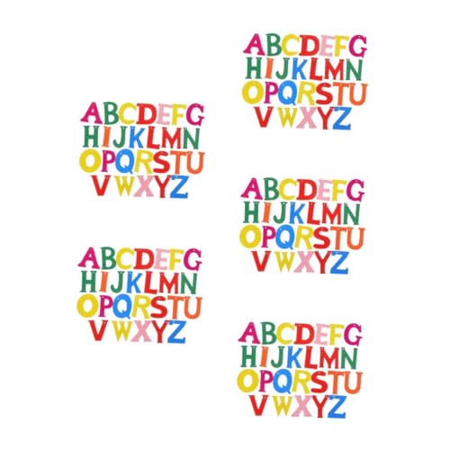 NUOBESTY 5 Sätze 5 Sätze Englisches Alphabet Holzspäne Hochzeits Holzbuchstaben Holzbuchstaben Basteln Hochzeitstisch Streuung Montessori Zahlenspielzeug Buchstaben 200 Stück * 5 von NUOBESTY