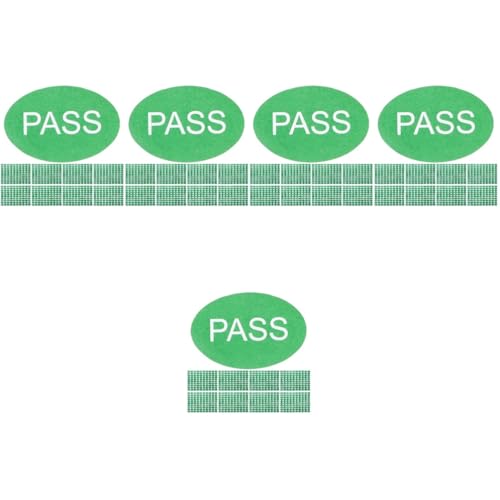 NUOBESTY 5 Sätze 5 Sätze Ovale Grüne Qc Pass Inspektionsetikettenaufkleber Küchenetiketten Aufkleber Klebeetiketten Für Dankesaufkleber Pass Etiketten Bestandene Etiketten 2000 Stück * 5 von NUOBESTY